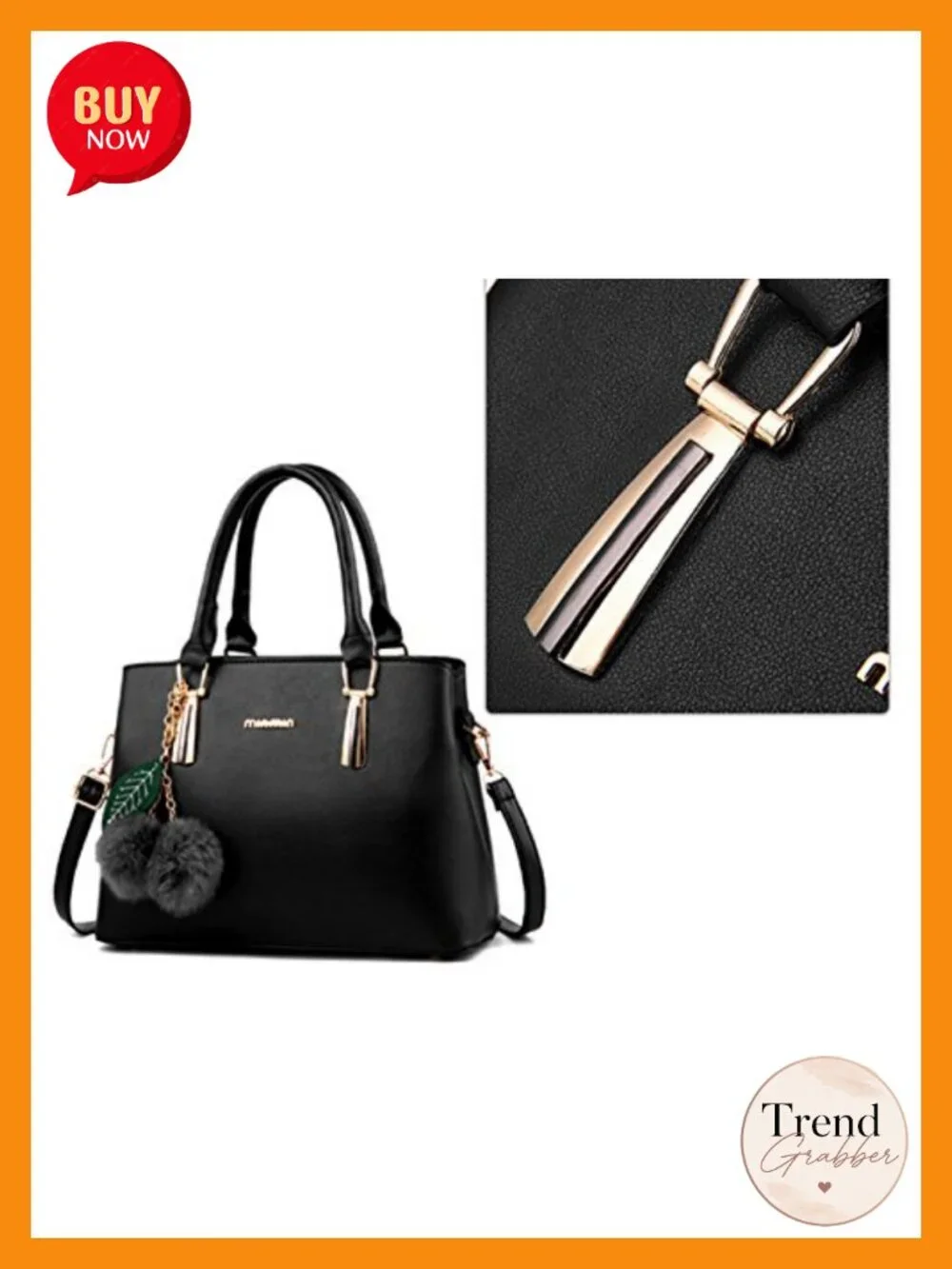 Faux Leather Tote Shoulder Bag Crossbody Purse with Adjustable Strap